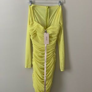 Neon yellow HOUSE OF CB dress!